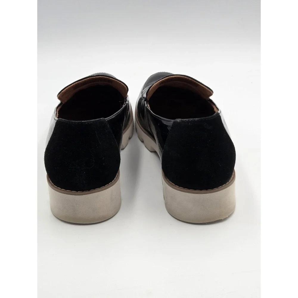 Vionic Kensley Loafers Womens 8.5 Black Patent Leather Comfort Slip On Shoes